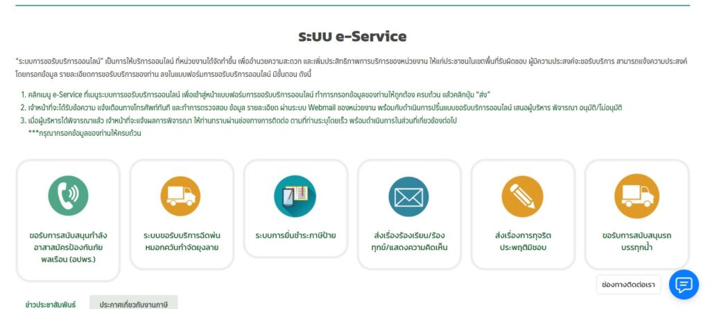 📢 ประชาสัมพันธ์ระบบ E-Service องค์การบริหารส่วนตำบลท่าหลวง